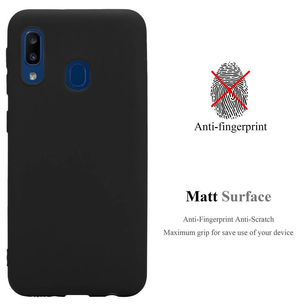 Cadorabo Hülle für Samsung Galaxy A10e / A20e Schutzhülle in Schwarz Handyhülle TPU Silikon Etui Case Cover