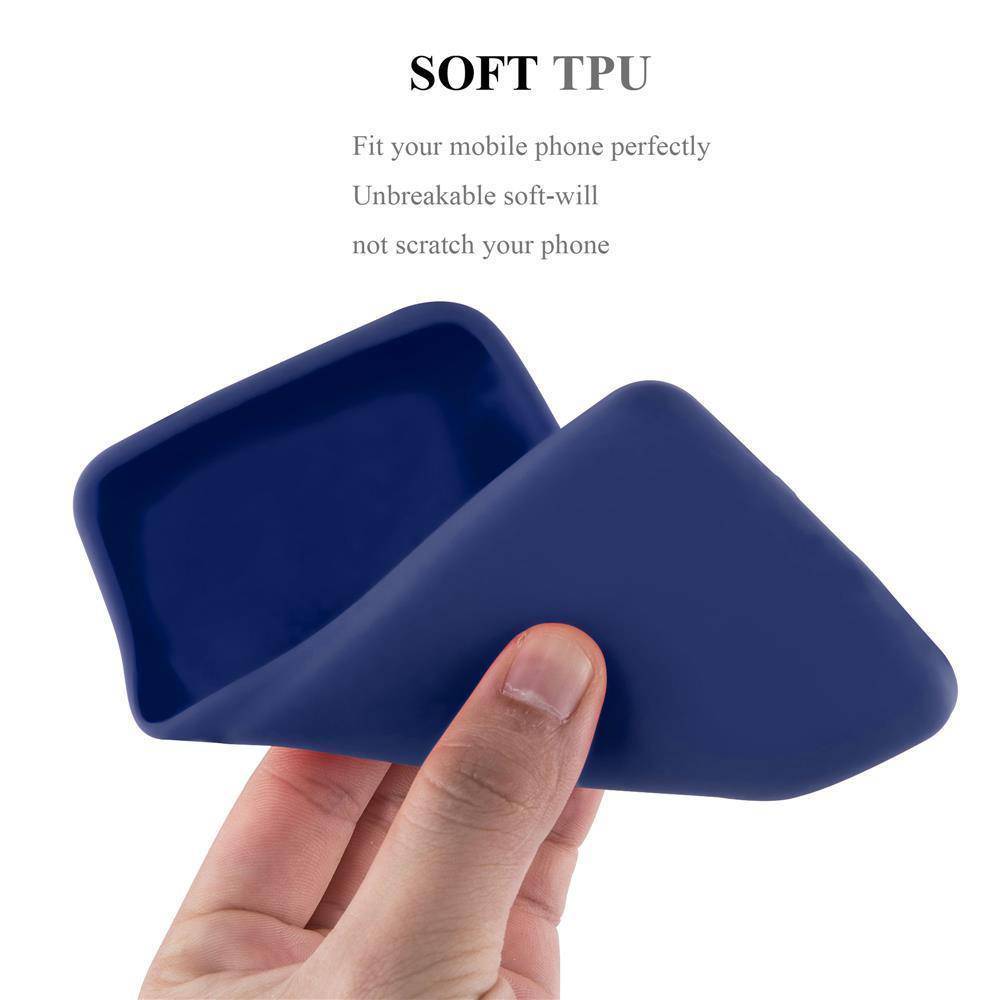 Cadorabo Hülle für Huawei P30 LITE Schutzhülle in Blau Handyhülle TPU Silikon Etui Case Cover