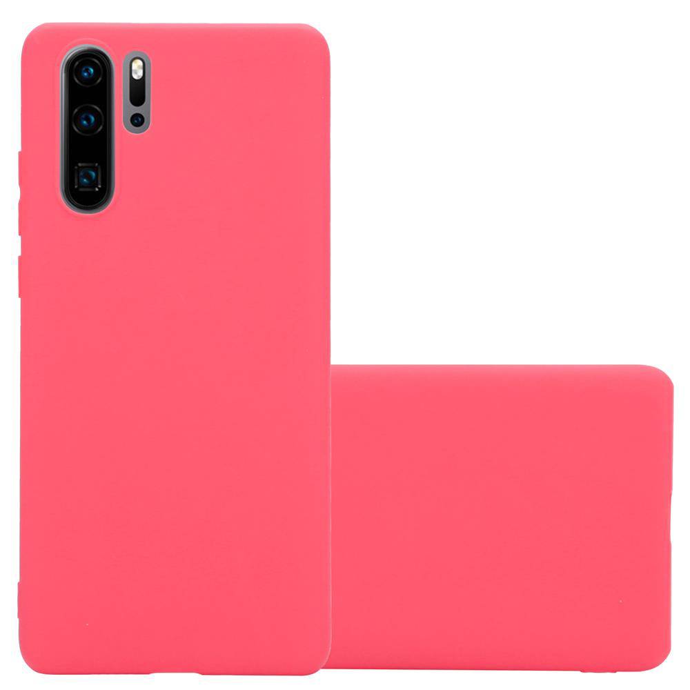 Cadorabo Hülle für Huawei P30 PRO Schutzhülle in Rot Handyhülle TPU Silikon Etui Case Cover