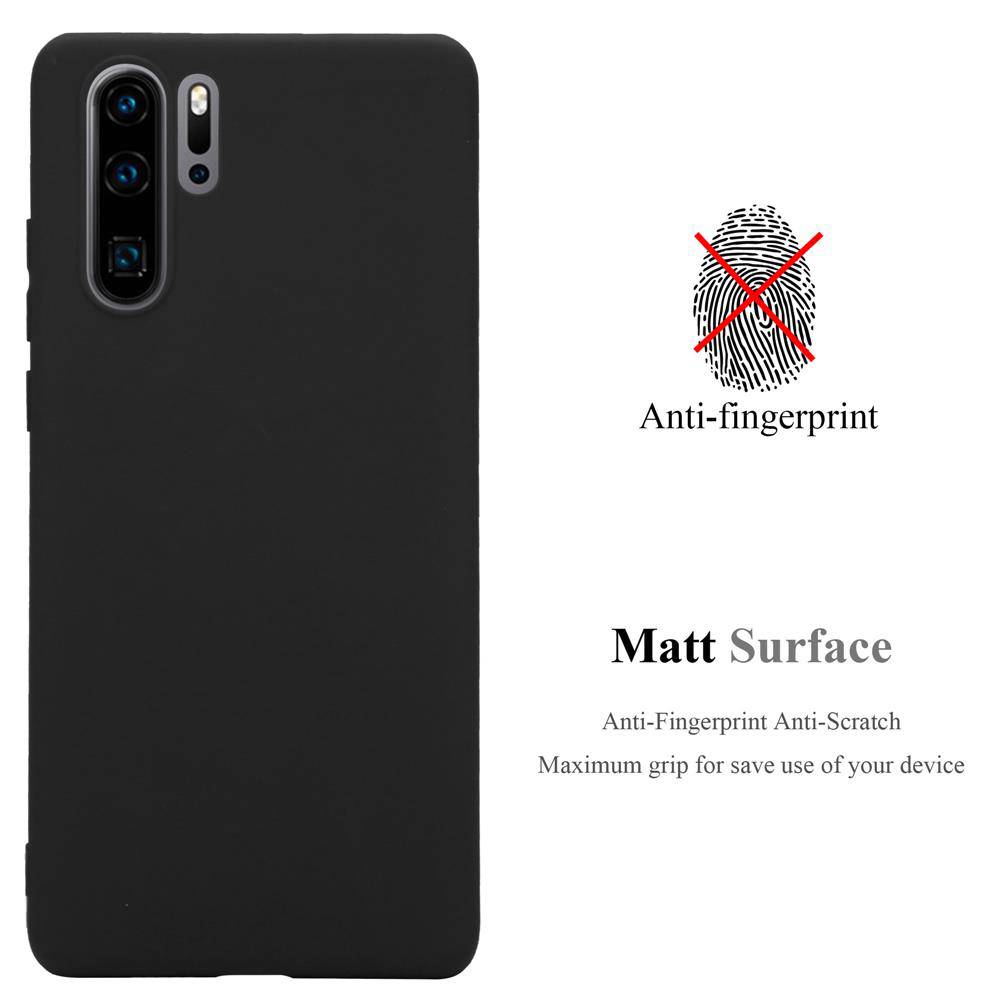 Cadorabo Hülle für Huawei P30 PRO Schutzhülle in Schwarz Handyhülle TPU Silikon Etui Case Cover