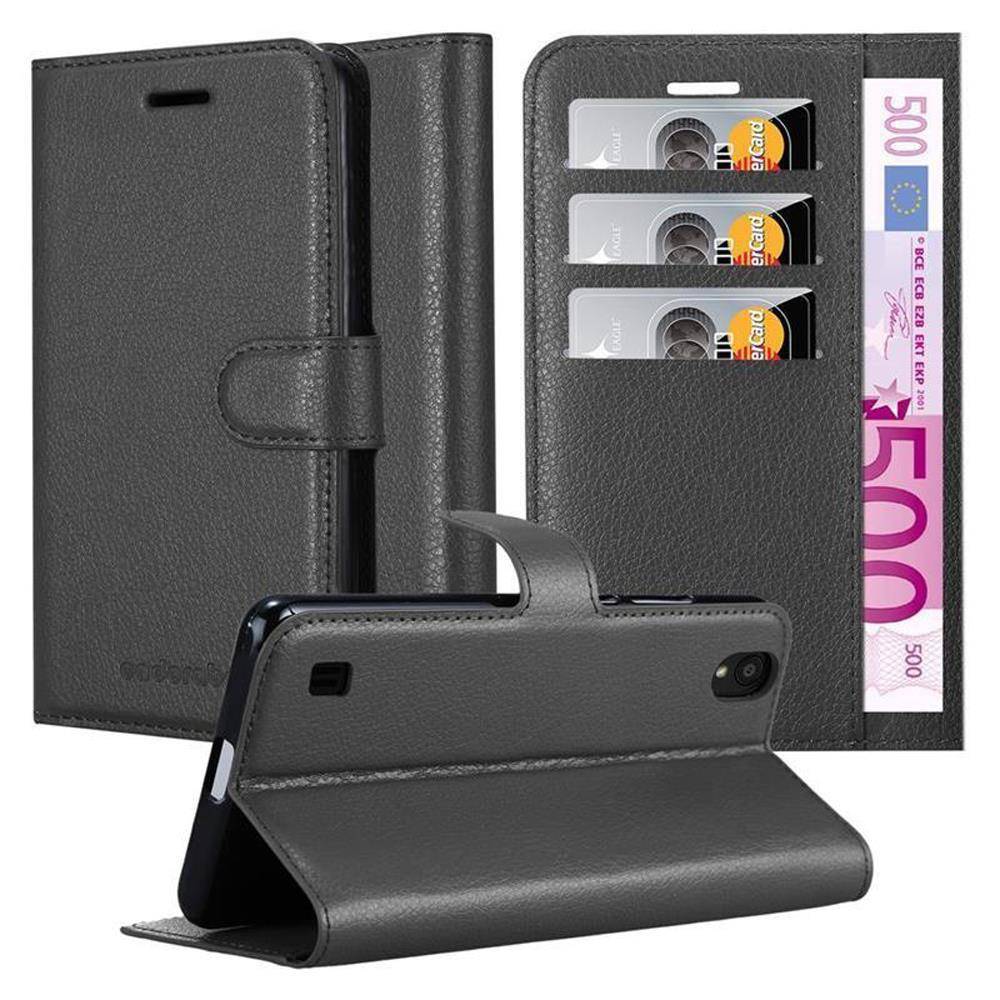 Cadorabo Hülle für ZTE Blade A5 2019 Schutz Hülle in Schwarz Handyhülle Etui Case Cover Magnetverschluss