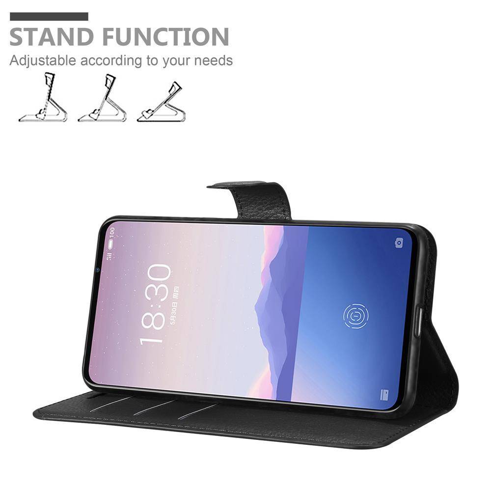 Cadorabo Hülle für MEIZU 16Xs Schutz Hülle in Schwarz Handyhülle Etui Case Cover Magnetverschluss