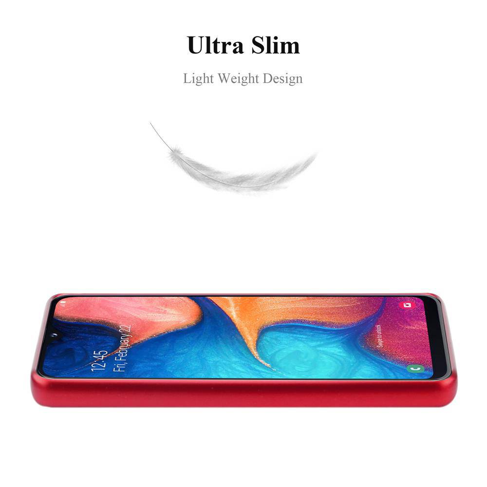 Cadorabo Schutzhülle für Samsung Galaxy A10e / A20e Hülle in Rot Handyhülle TPU Silikon Etui Cover Case