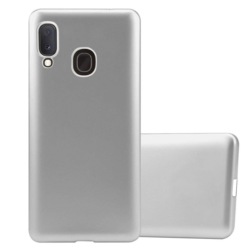 Cadorabo Schutzhülle für Samsung Galaxy A10e / A20e Hülle in Silber Handyhülle TPU Silikon Etui Cover Case