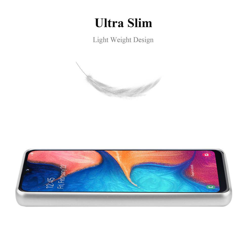 Cadorabo Schutzhülle für Samsung Galaxy A10e / A20e Hülle in Silber Handyhülle TPU Silikon Etui Cover Case