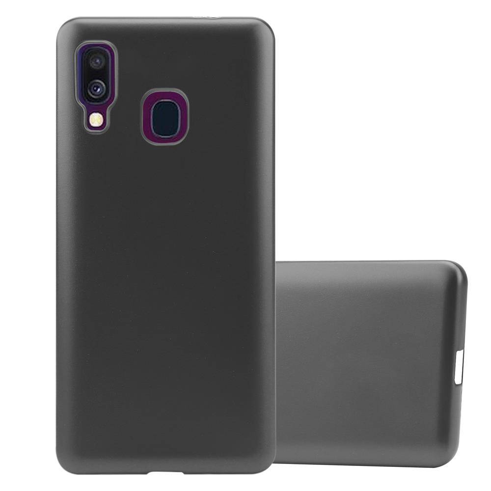 Cadorabo Schutzhülle für Samsung Galaxy A40 Hülle in Grau Handyhülle TPU Silikon Etui Cover Case