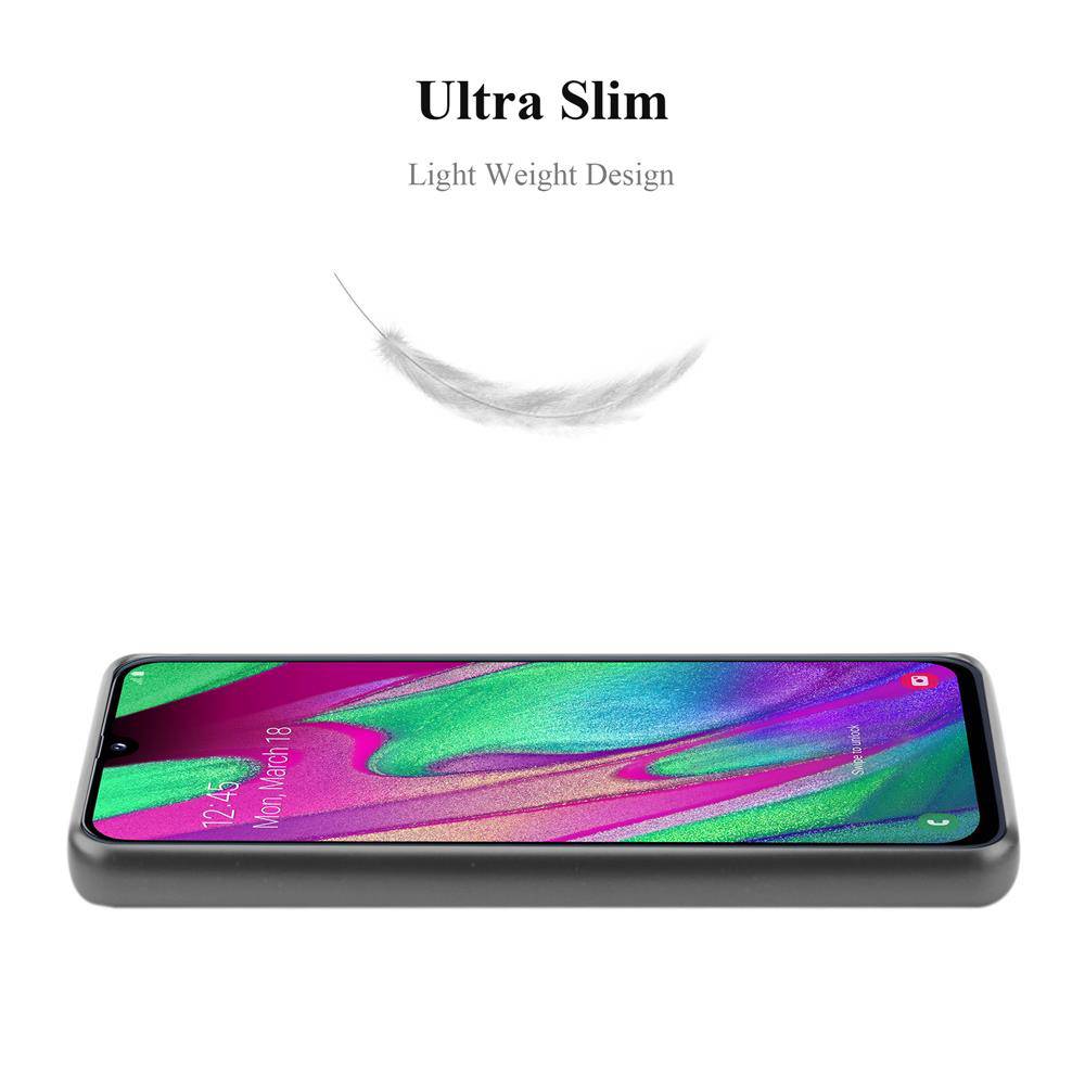 Cadorabo Schutzhülle für Samsung Galaxy A40 Hülle in Grau Handyhülle TPU Silikon Etui Cover Case