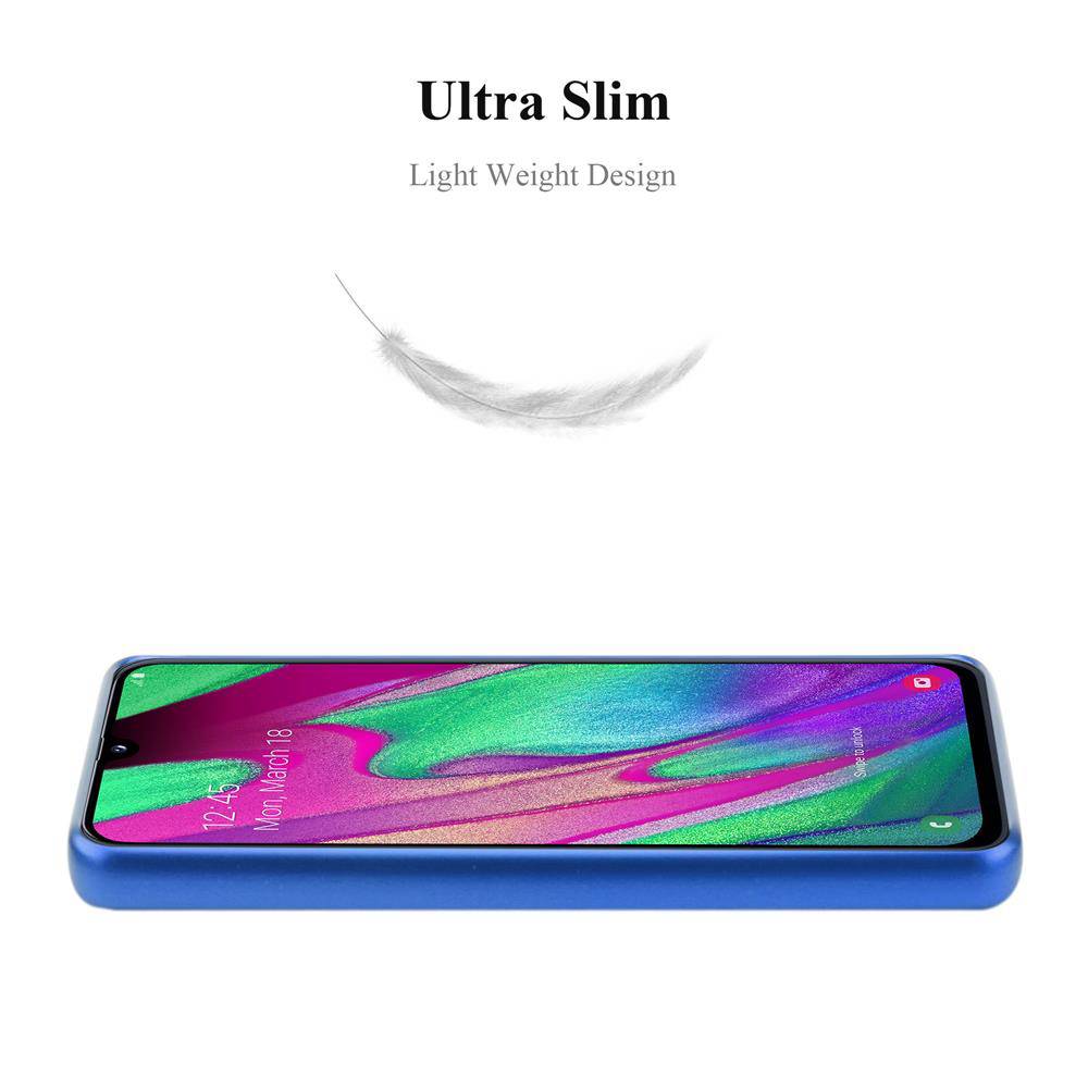Cadorabo Schutzhülle für Samsung Galaxy A40 Hülle in Blau Handyhülle TPU Silikon Etui Cover Case