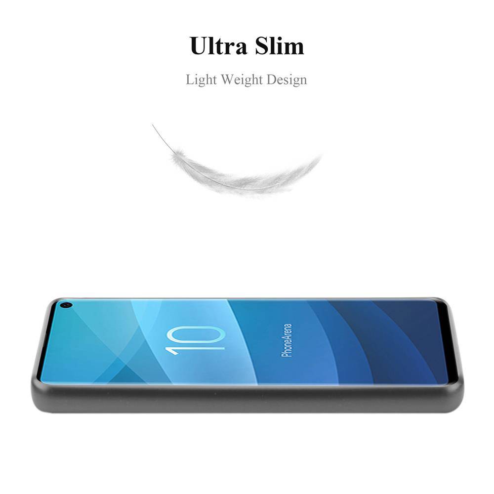 Cadorabo Schutzhülle für Samsung Galaxy S10 4G Hülle in Grau Handyhülle TPU Silikon Etui Cover Case