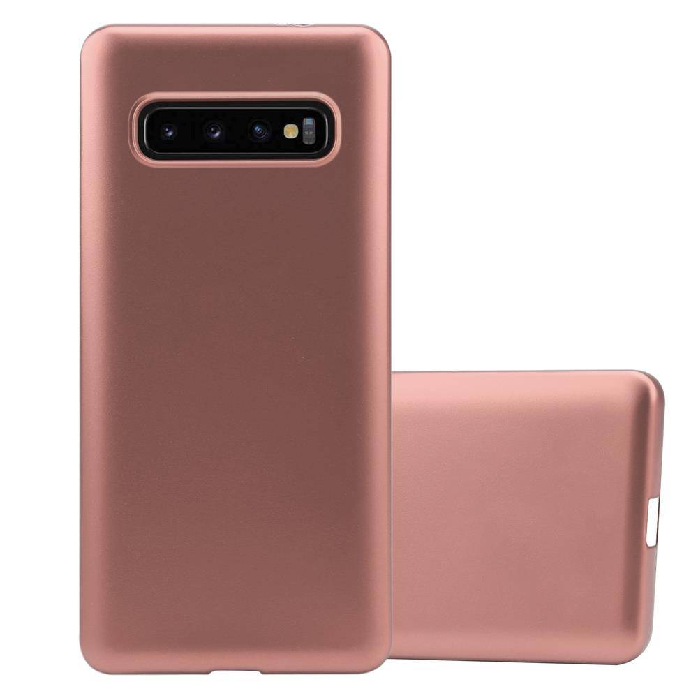 Cadorabo Schutzhülle für Samsung Galaxy S10 4G Hülle in Rosa Handyhülle TPU Silikon Etui Cover Case