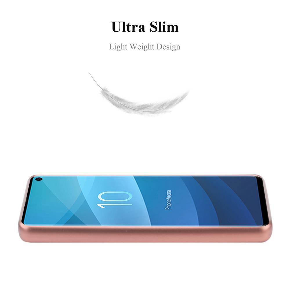 Cadorabo Schutzhülle für Samsung Galaxy S10 4G Hülle in Rosa Handyhülle TPU Silikon Etui Cover Case