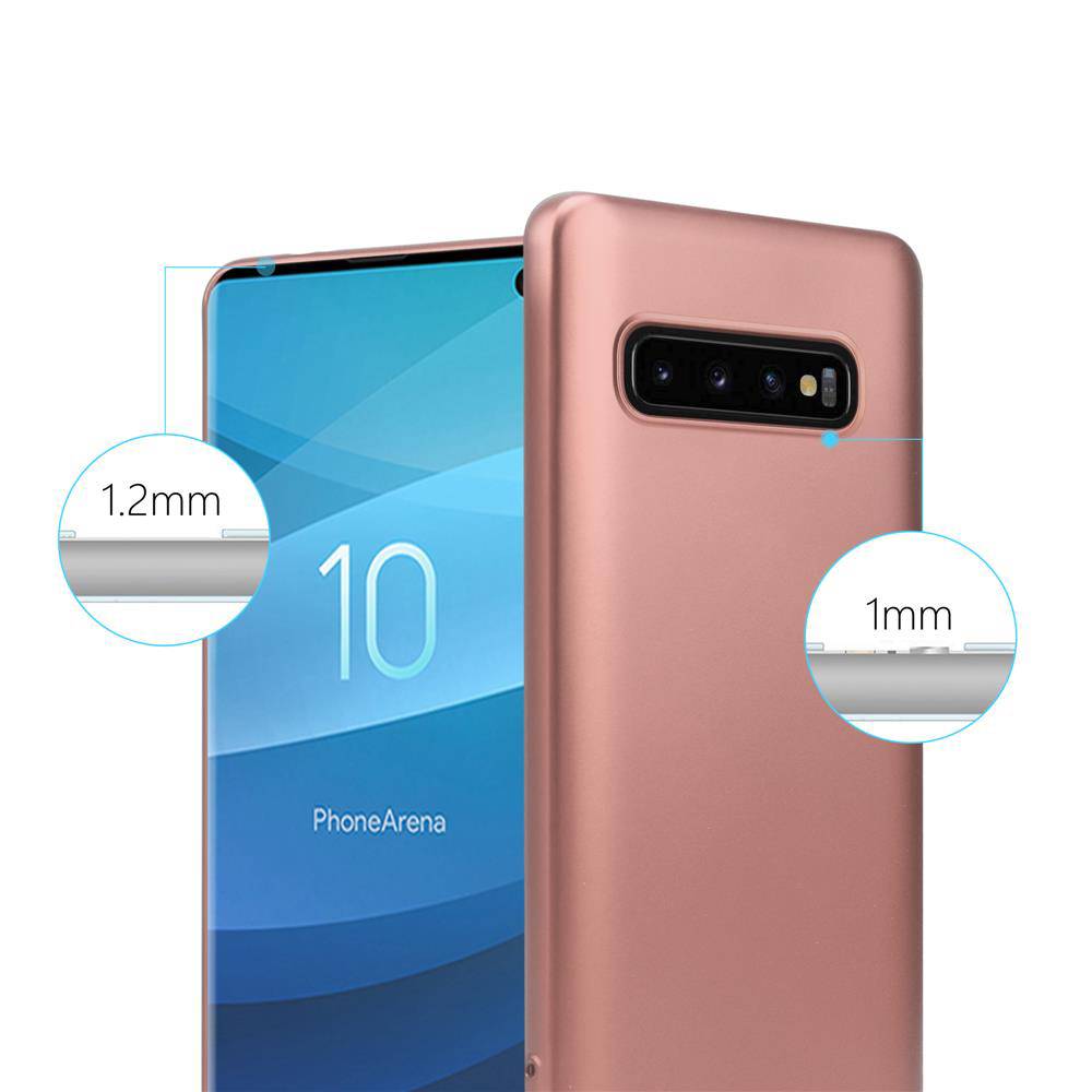 Cadorabo Schutzhülle für Samsung Galaxy S10 4G Hülle in Rosa Handyhülle TPU Silikon Etui Cover Case