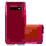 Cadorabo Schutzhülle für Samsung Galaxy S10 PLUS Hülle in Rot Handyhülle TPU Silikon Etui Cover Case