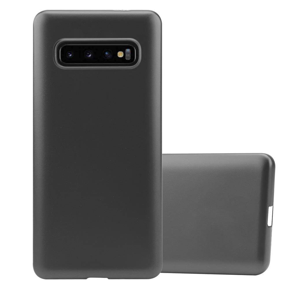 Cadorabo Schutzhülle für Samsung Galaxy S10 PLUS Hülle in Grau Handyhülle TPU Silikon Etui Cover Case