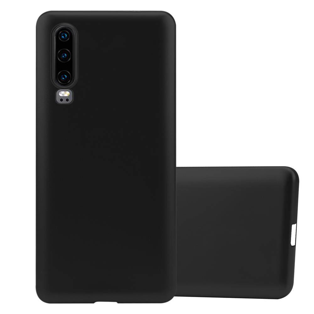 Cadorabo Schutzhülle für Huawei P30 Hülle in Schwarz Handyhülle TPU Silikon Etui Cover Case
