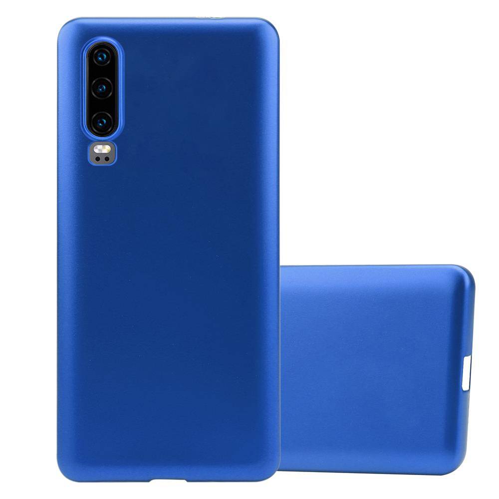 Cadorabo Schutzhülle für Huawei P30 Hülle in Blau Handyhülle TPU Silikon Etui Cover Case