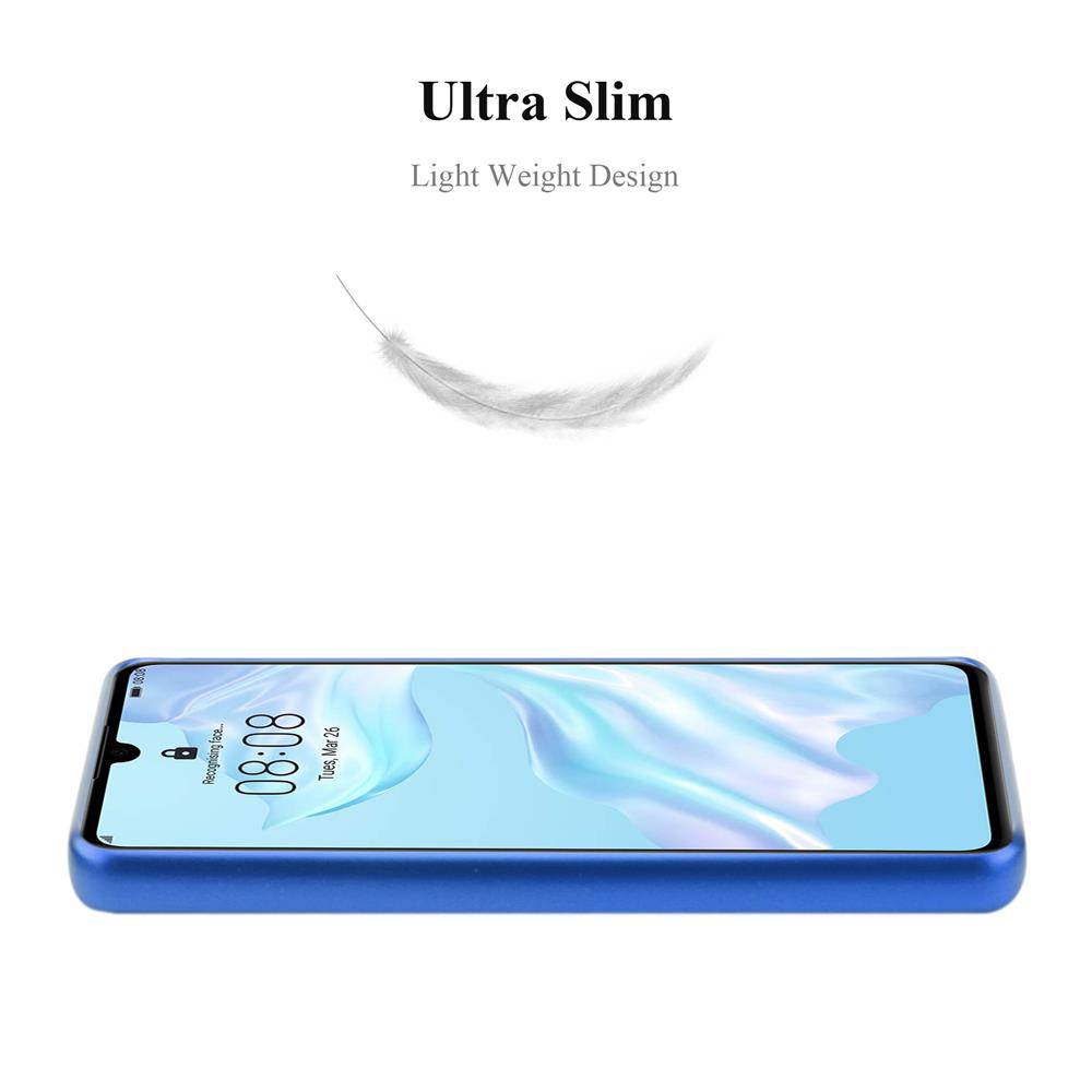 Cadorabo Schutzhülle für Huawei P30 Hülle in Blau Handyhülle TPU Silikon Etui Cover Case