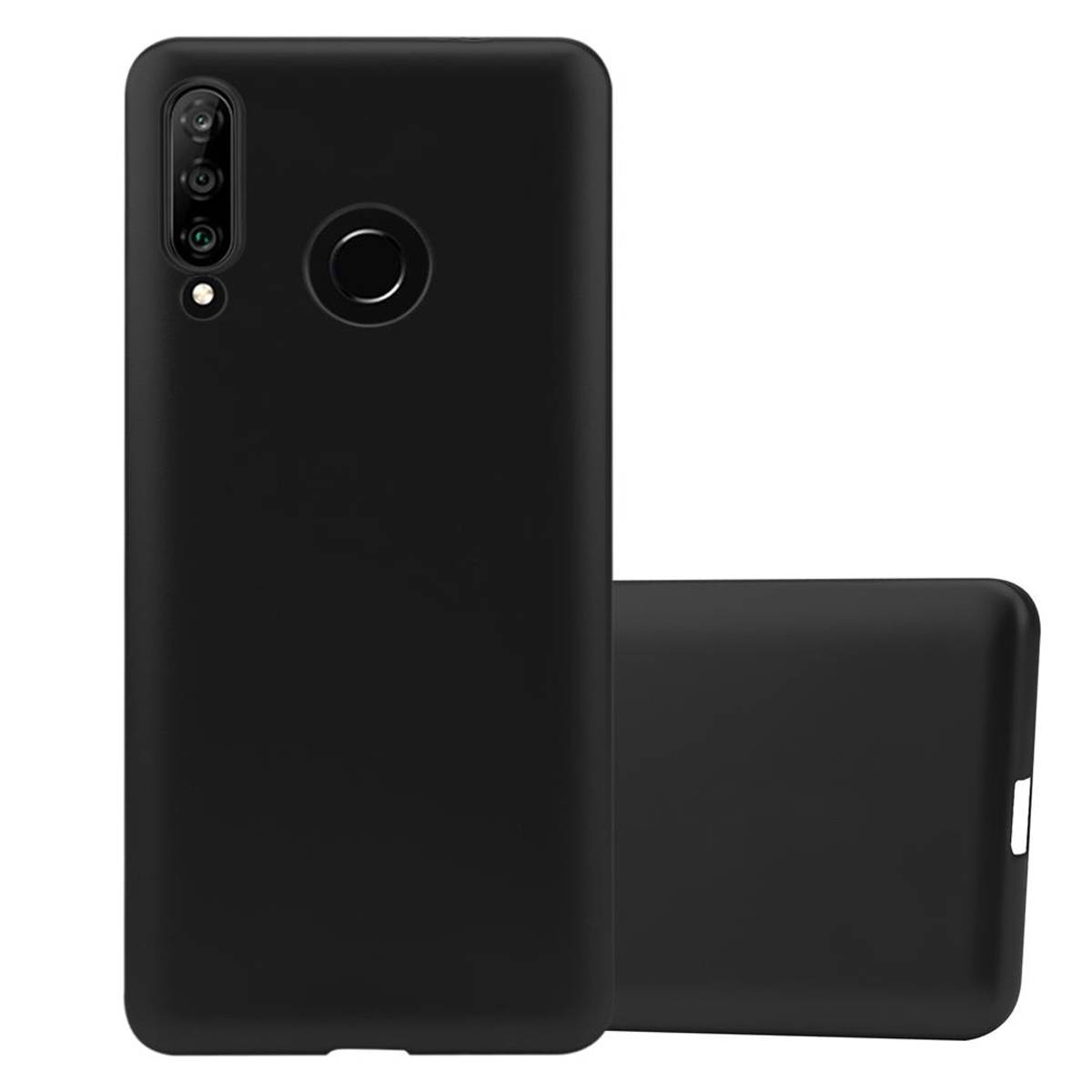 Cadorabo Schutzhülle für Huawei P30 LITE Hülle in Schwarz Handyhülle TPU Silikon Etui Cover Case