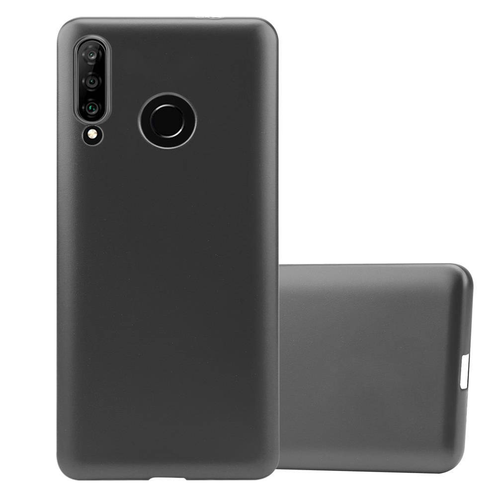 Cadorabo Schutzhülle für Huawei P30 LITE Hülle in Grau Handyhülle TPU Silikon Etui Cover Case