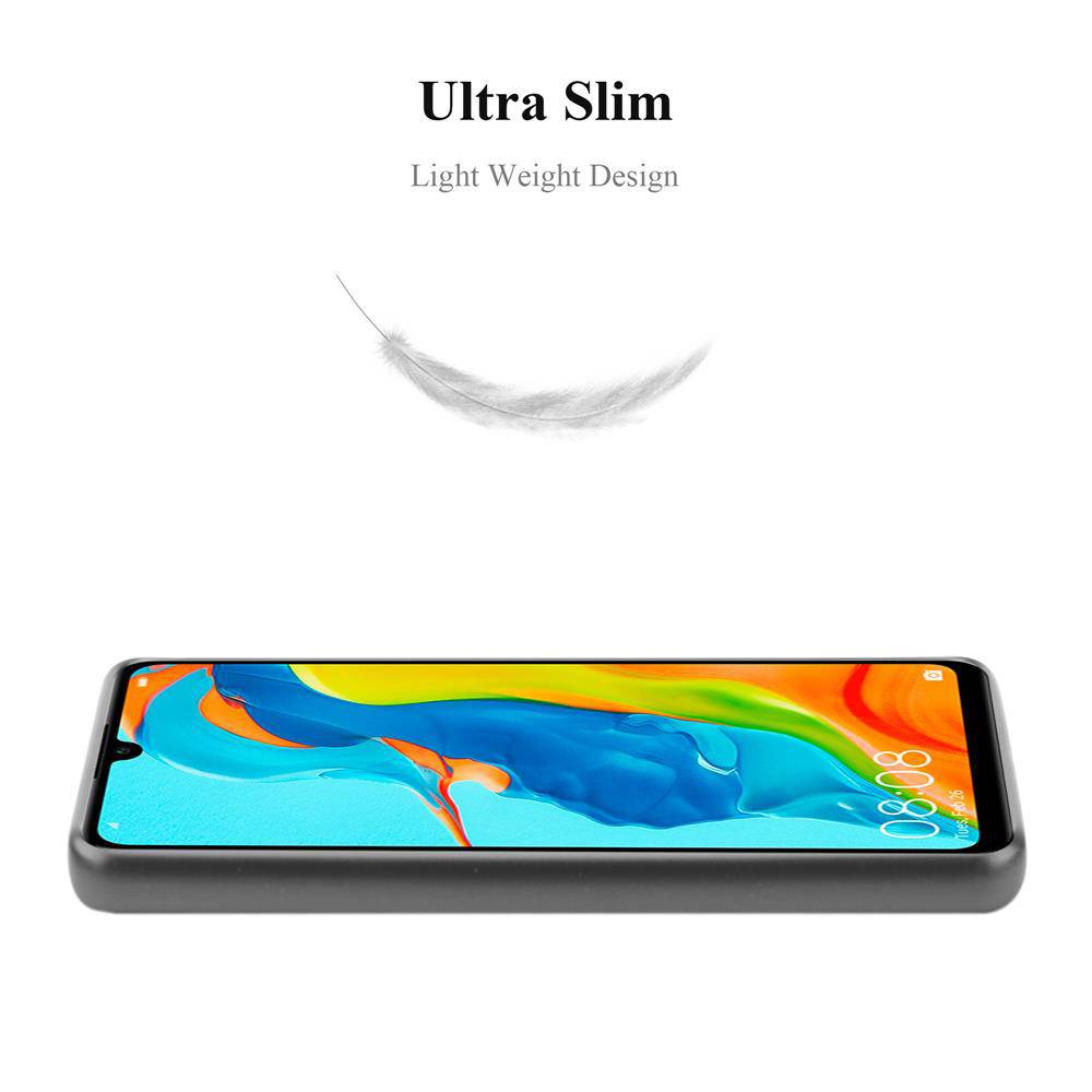 Cadorabo Schutzhülle für Huawei P30 LITE Hülle in Grau Handyhülle TPU Silikon Etui Cover Case