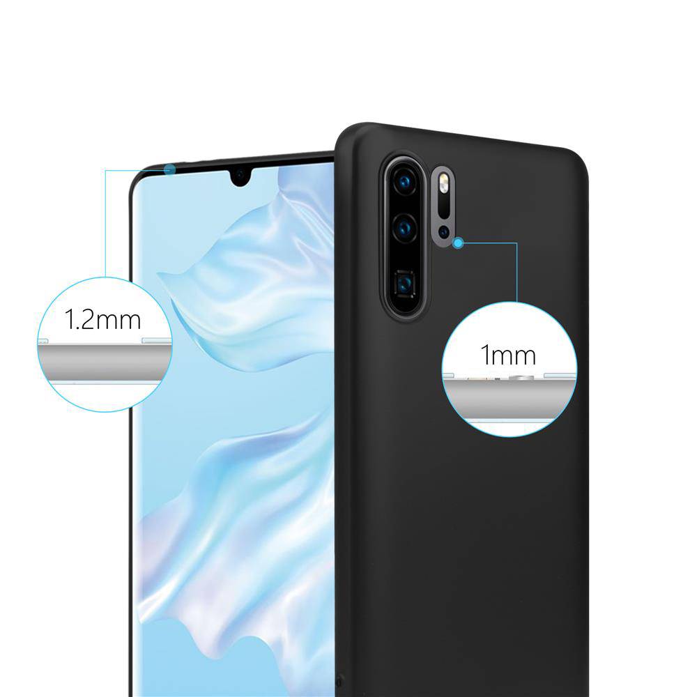 Cadorabo Schutzhülle für Huawei P30 PRO Hülle in Schwarz Handyhülle TPU Silikon Etui Cover Case