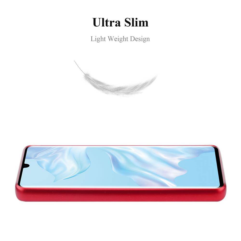 Cadorabo Schutzhülle für Huawei P30 PRO Hülle in Rot Handyhülle TPU Silikon Etui Cover Case