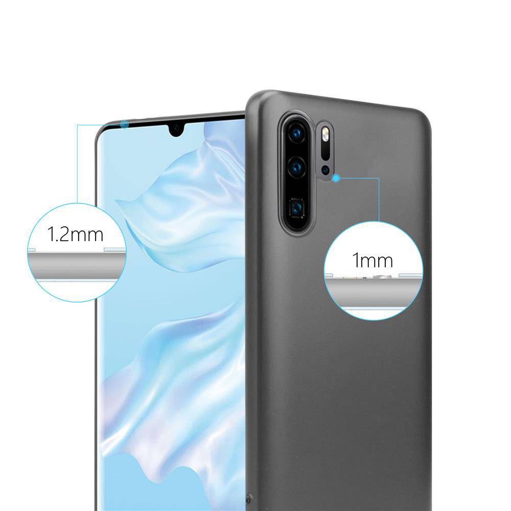 Cadorabo Schutzhülle für Huawei P30 PRO Hülle in Grau Handyhülle TPU Silikon Etui Cover Case