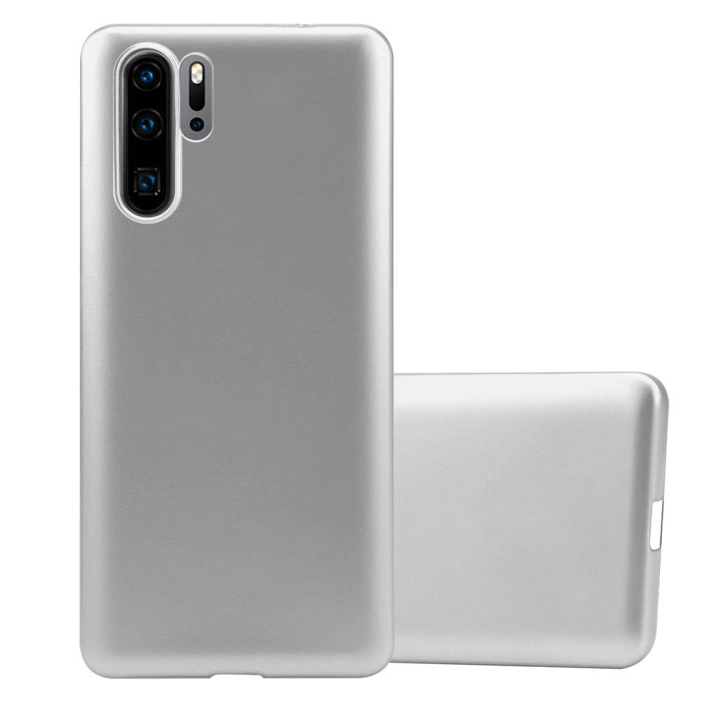 Cadorabo Schutzhülle für Huawei P30 PRO Hülle in Silber Handyhülle TPU Silikon Etui Cover Case