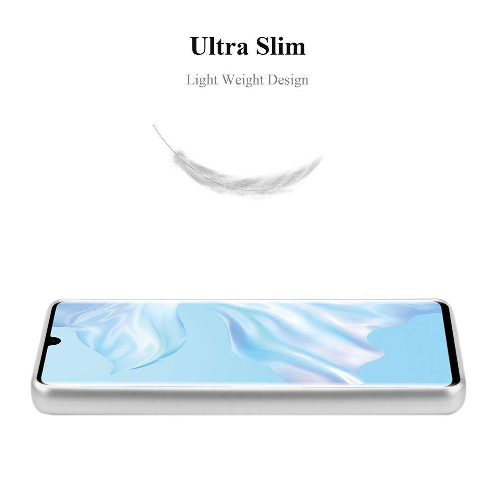 Cadorabo Schutzhülle für Huawei P30 PRO Hülle in Silber Handyhülle TPU Silikon Etui Cover Case
