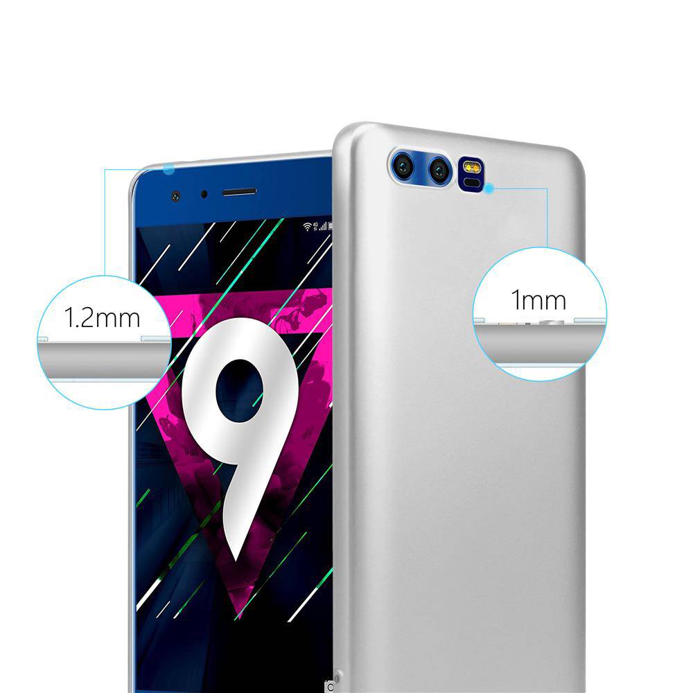 Cadorabo Schutzhülle für Honor 9 Hülle in Silber Handyhülle TPU Silikon Etui Cover Case
