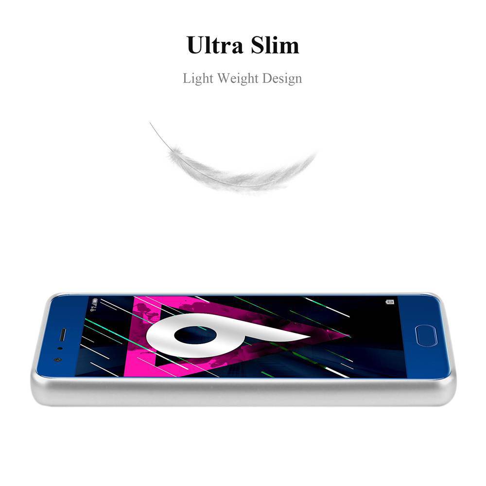 Cadorabo Schutzhülle für Honor 9 Hülle in Silber Handyhülle TPU Silikon Etui Cover Case