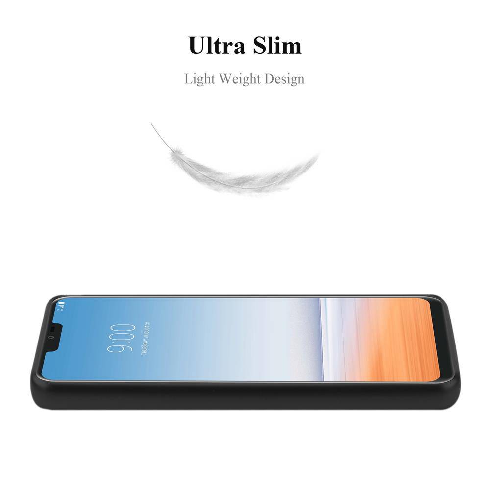 Cadorabo Schutzhülle für LG G7 ThinQ / FIT / ONE Hülle in Schwarz Handyhülle TPU Silikon Etui Cover Case
