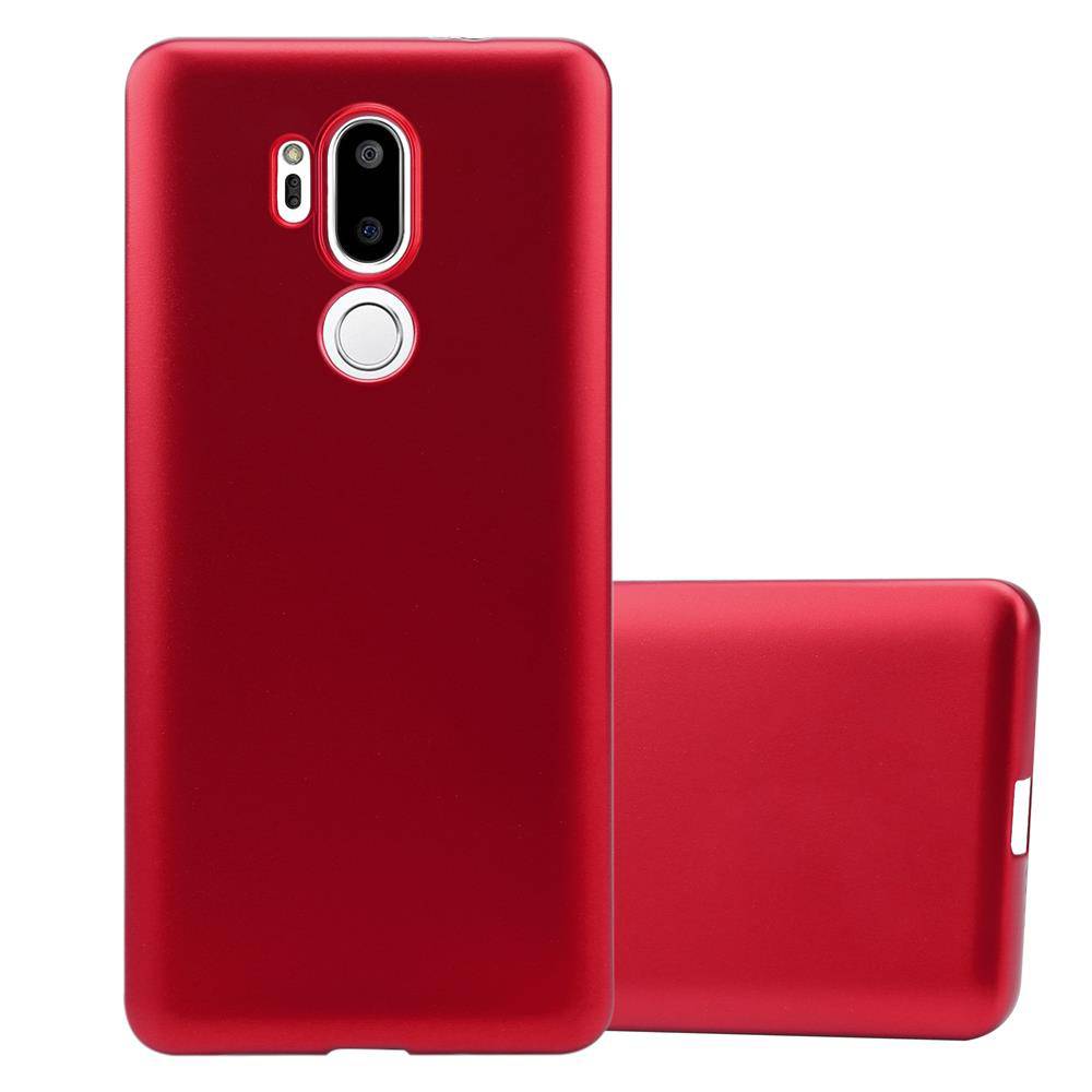 Cadorabo Schutzhülle für LG G7 ThinQ / FIT / ONE Hülle in Rot Handyhülle TPU Silikon Etui Cover Case