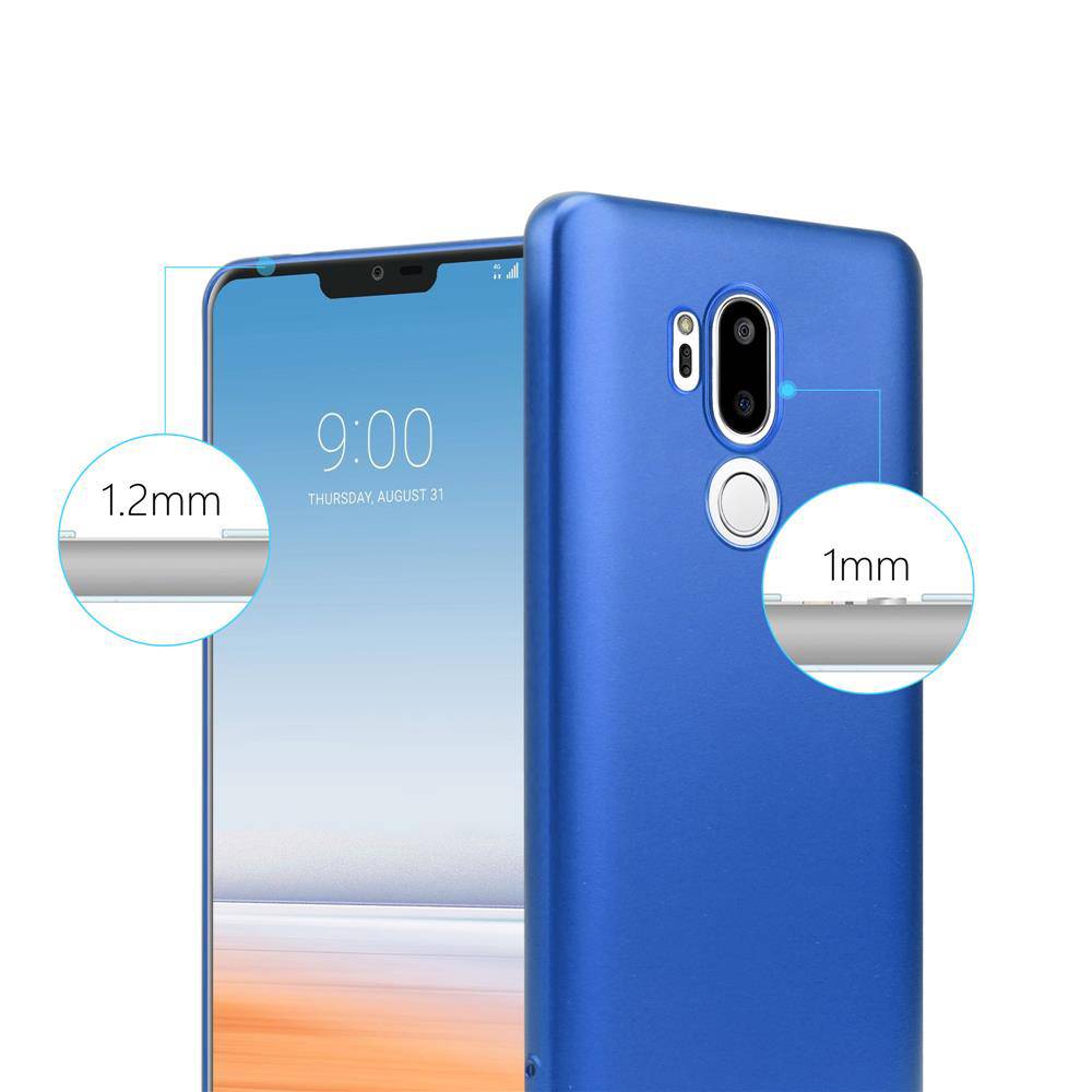 Cadorabo Schutzhülle für LG G7 ThinQ / FIT / ONE Hülle in Blau Handyhülle TPU Silikon Etui Cover Case