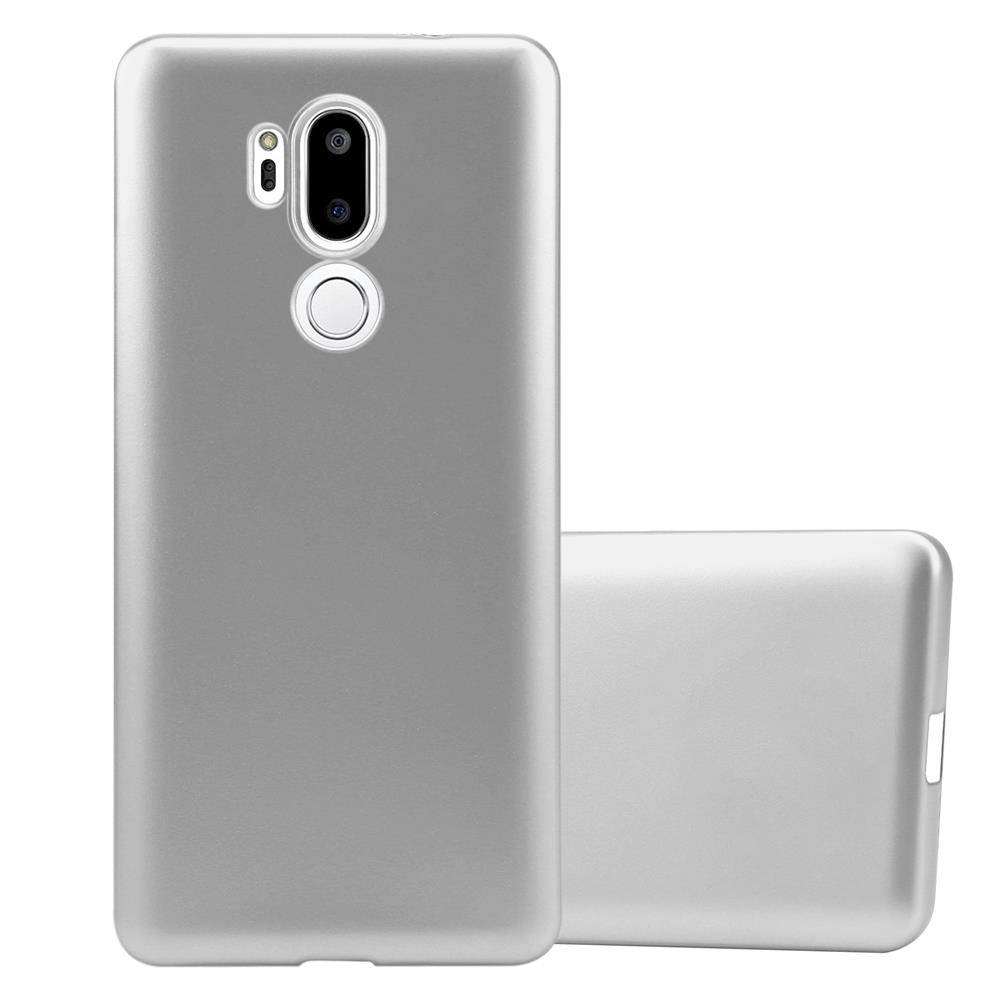Cadorabo Schutzhülle für LG G7 ThinQ / FIT / ONE Hülle in Silber Handyhülle TPU Silikon Etui Cover Case