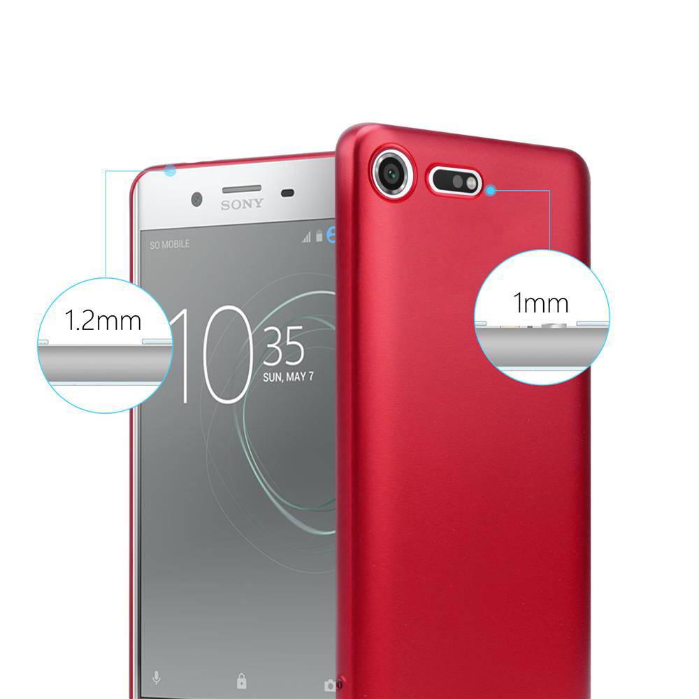 Cadorabo Schutzhülle für Sony Xperia XZ PREMIUM Hülle in Rot Handyhülle TPU Silikon Etui Cover Case