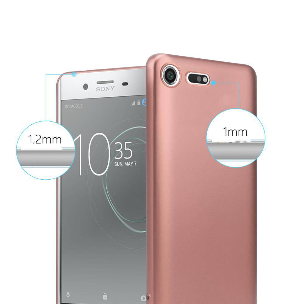 Cadorabo Schutzhülle für Sony Xperia XZ PREMIUM Hülle in Rosa Handyhülle TPU Silikon Etui Cover Case