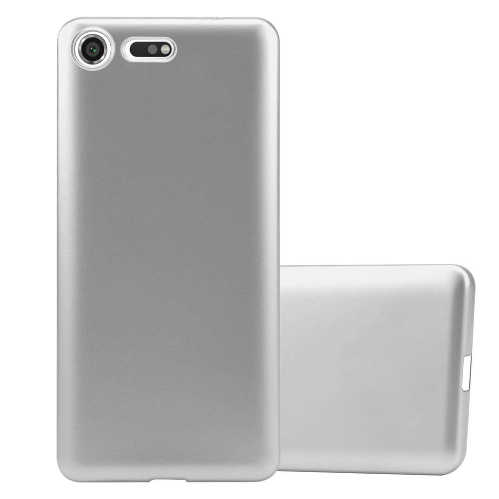 Cadorabo Schutzhülle für Sony Xperia XZ PREMIUM Hülle in Silber Handyhülle TPU Silikon Etui Cover Case