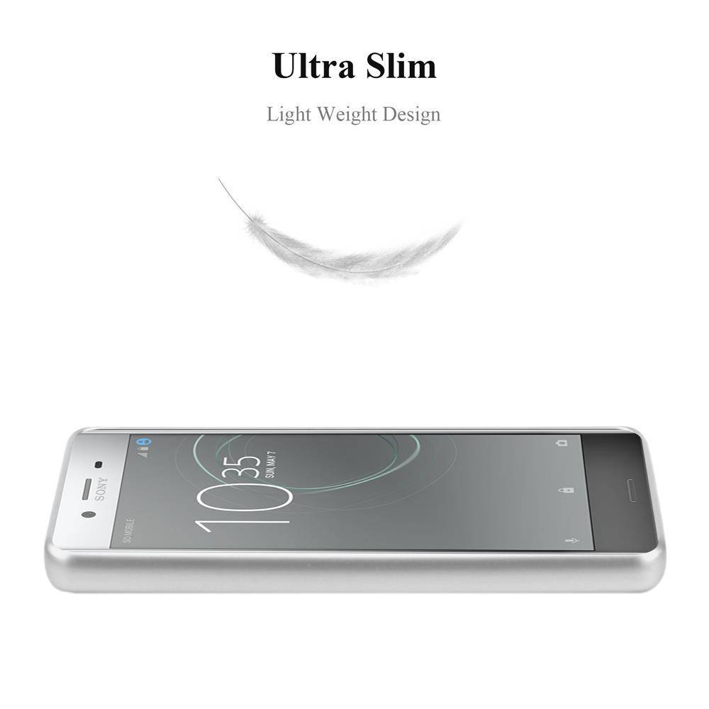 Cadorabo Schutzhülle für Sony Xperia XZ PREMIUM Hülle in Silber Handyhülle TPU Silikon Etui Cover Case