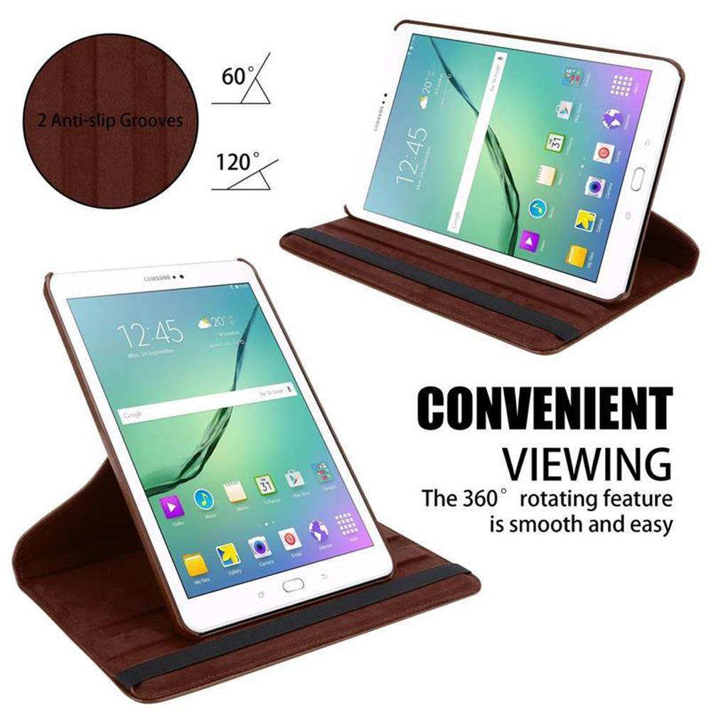 Cadorabo Hülle für Samsung Galaxy Tab S2 (9.7 Zoll) Tablet Schutz Hülle in Braun Schutzhülle Etui Case Tasche Cover