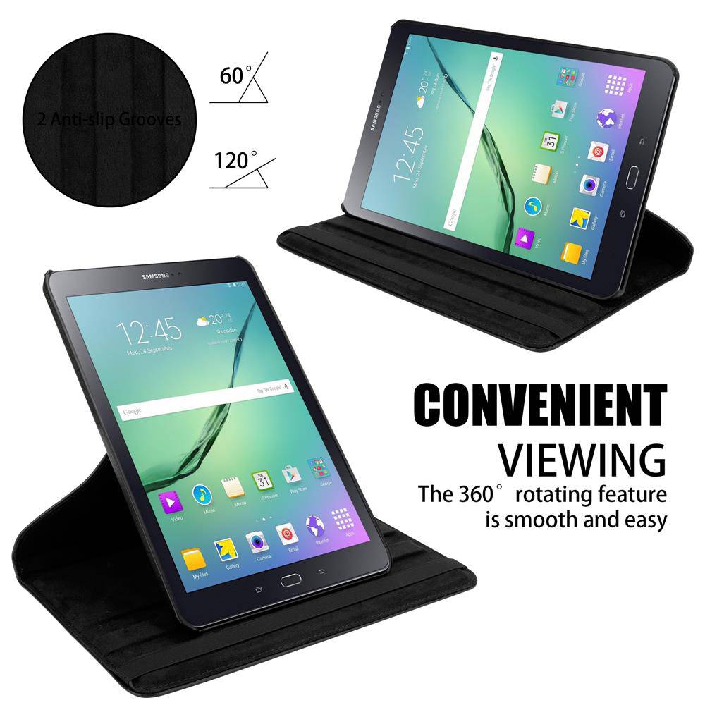 Cadorabo Hülle für Samsung Galaxy Tab S2 (8 Zoll) Tablet Schutz Hülle in Schwarz Schutzhülle Etui Case Tasche Cover