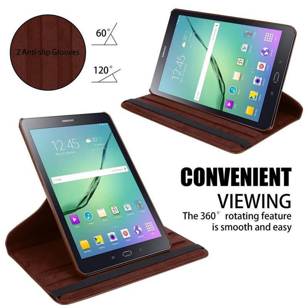 Cadorabo Hülle für Samsung Galaxy Tab S2 (8 Zoll) Tablet Schutz Hülle in Braun Schutzhülle Etui Case Tasche Cover