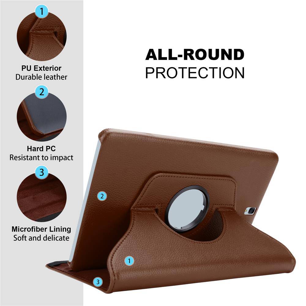 Cadorabo Hülle für Samsung Galaxy Tab S3 (9.7 Zoll) Tablet Schutz Hülle in Braun Schutzhülle Etui Case Tasche Cover