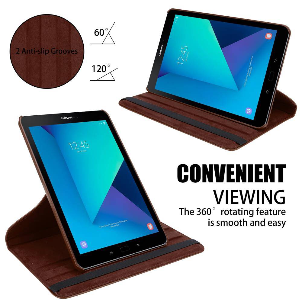 Cadorabo Hülle für Samsung Galaxy Tab S3 (9.7 Zoll) Tablet Schutz Hülle in Braun Schutzhülle Etui Case Tasche Cover