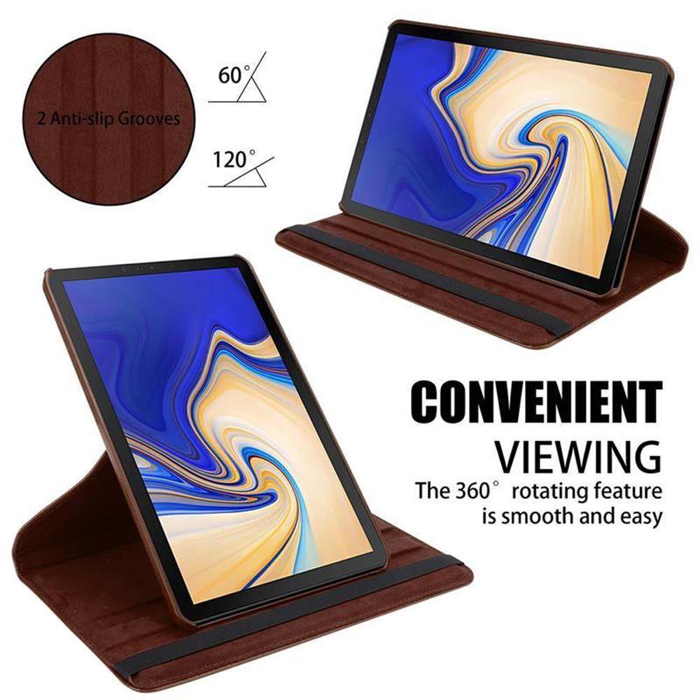 Cadorabo Hülle für Samsung Galaxy Tab S4 (10.5 Zoll) Tablet Schutz Hülle in Braun Schutzhülle Etui Case Tasche Cover
