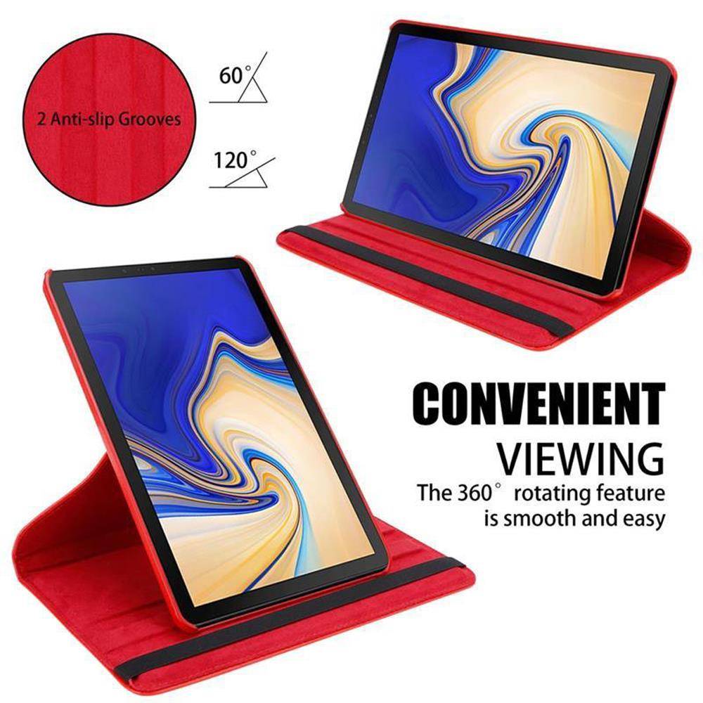 Cadorabo Hülle für Samsung Galaxy Tab S4 (10.5 Zoll) Tablet Schutz Hülle in Rot Schutzhülle Etui Case Tasche Cover