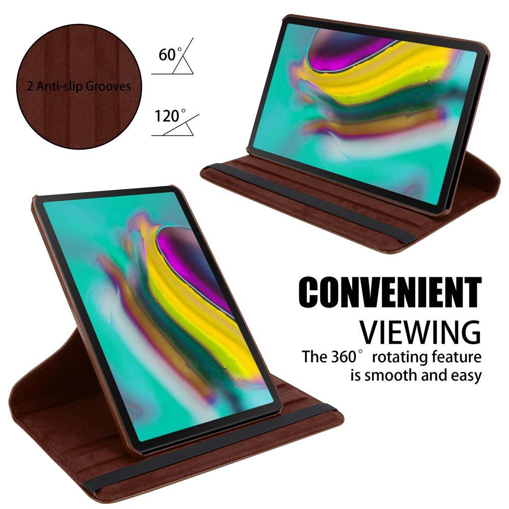 Cadorabo Hülle für Samsung Galaxy Tab S5e (10.5 Zoll) Tablet Schutz Hülle in Braun Schutzhülle Etui Case Tasche Cover