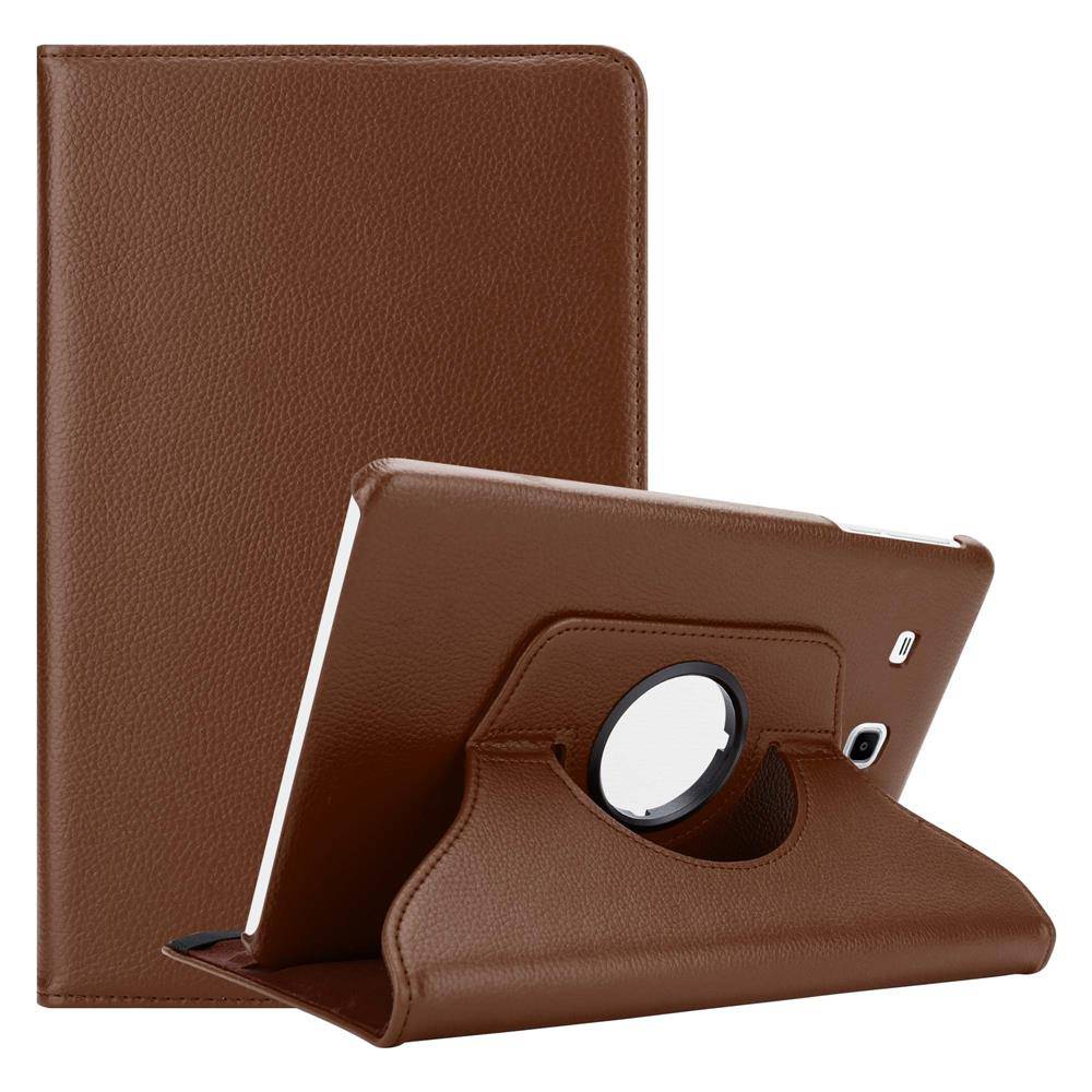 Cadorabo Hülle für Samsung Galaxy Tab E (9.6 Zoll) Tablet Schutz Hülle in Braun Schutzhülle Etui Case Tasche Cover