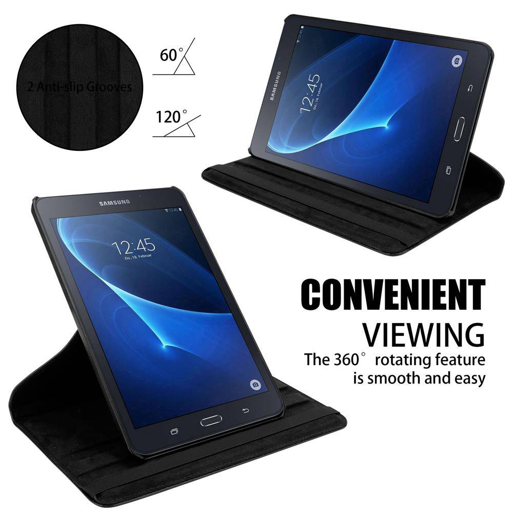 Cadorabo Hülle für Samsung Galaxy Tab A 2016 (7.0 Zoll) Tablet Schutz Hülle in Schwarz Schutzhülle Etui Case Tasche