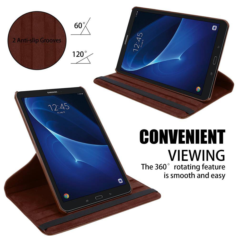 Cadorabo Hülle für Samsung Galaxy Tab A 2016 (10.1 Zoll) Tablet Schutz Hülle in Braun Schutzhülle Etui Case Tasche Cover